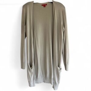 Y2K NEW YORK & COMPANY 90s Silk Blend Cardigan Academia Minimalist Capsule Sz M